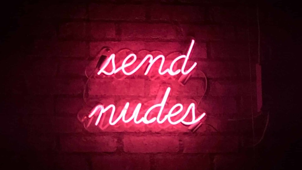 Sign showing how to ask for nudes